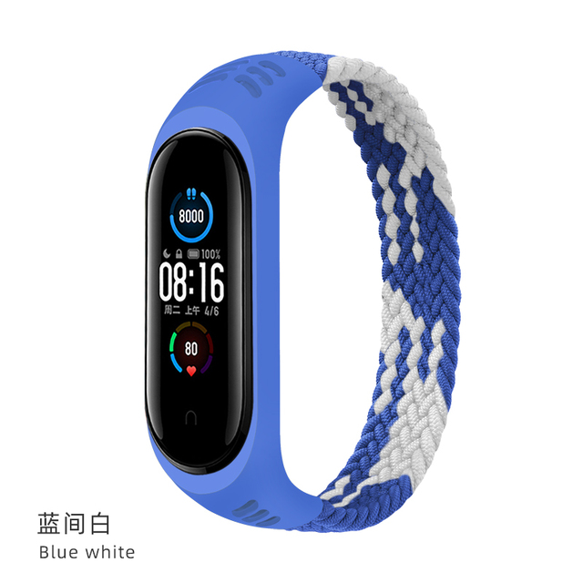 for Mi band 5 Strap Nylon Braided Solo Loop pulseira bracelet Miband 6 5 4 3 NFC strap