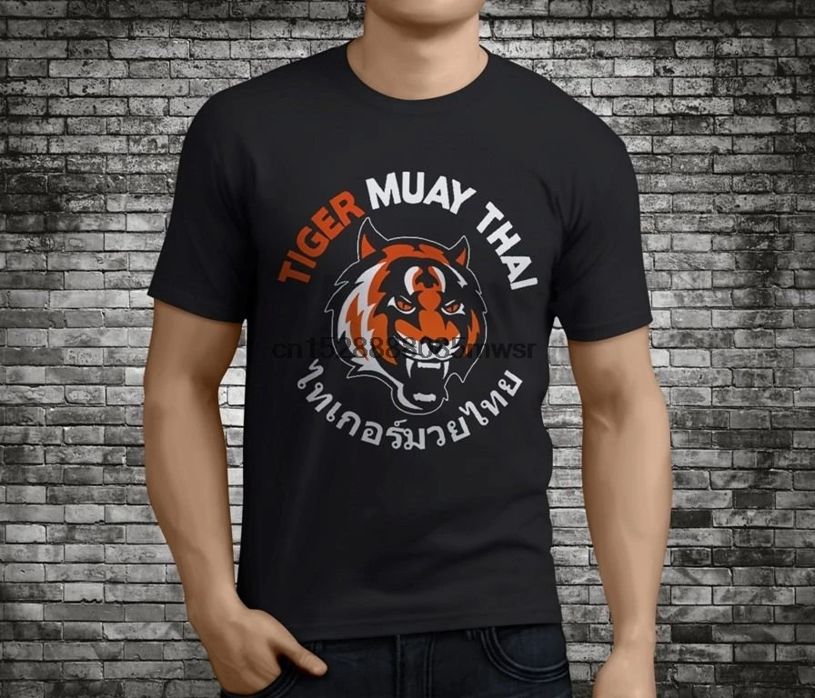 New Popular Tiger Muay Thai Kick Boxings Black T-Shirt Size S-3XL Cool Tee Shirt Free Shipping | Мужская одежда