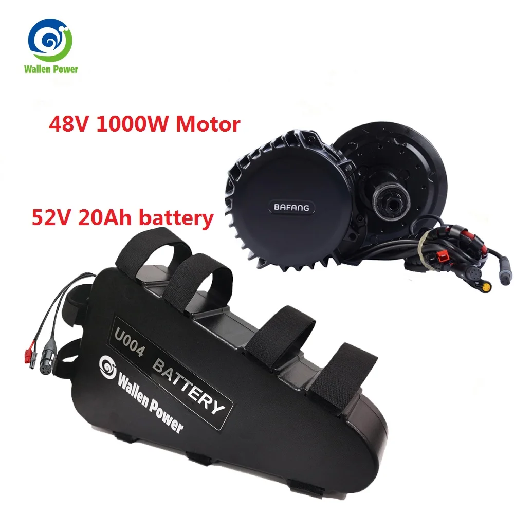 

8Fun 48V 1000W BBSHD Mid Drive Motor Electric Bike Conversion kit Bafang motor Build with Controller Including 52V 20Ah Battery