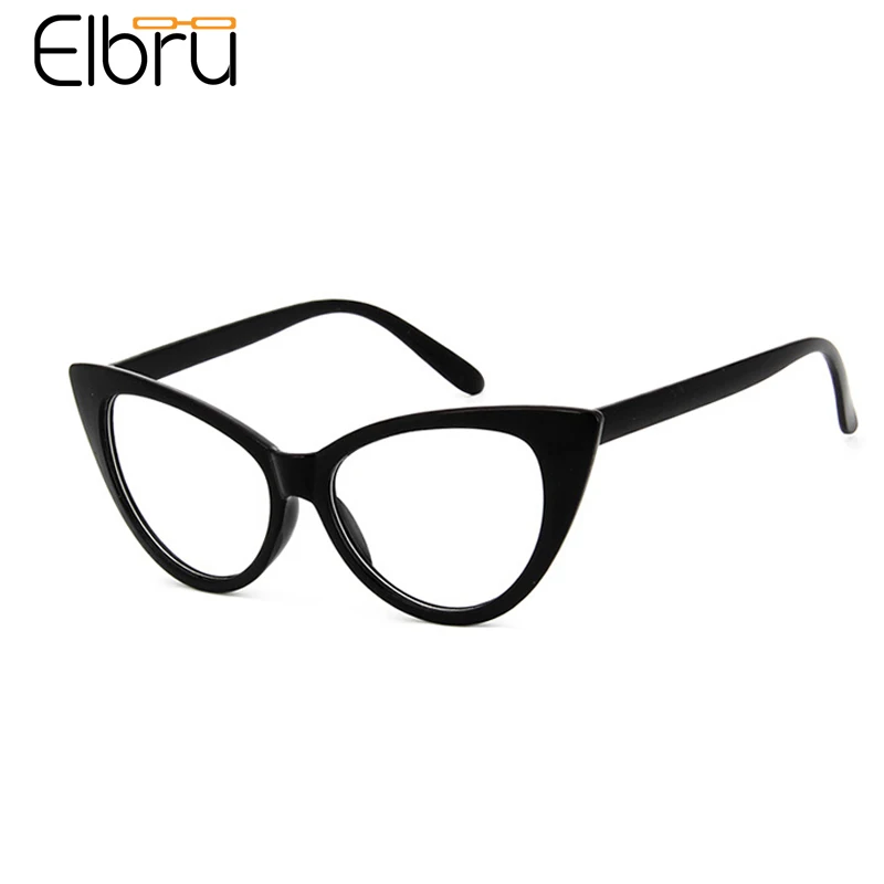 

Elbru 2020 Classic Glasses Frame Female Retro Clear Lens Eyeglasses Frame Women Men Fashion Oversized Cat Eye Eyeglasses Frames