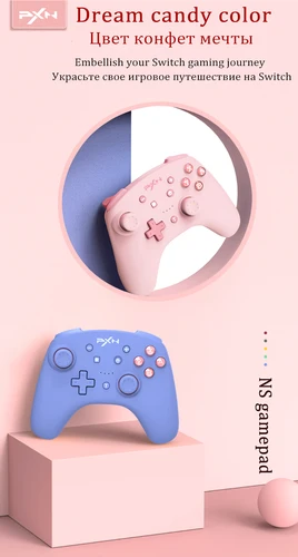 닌텐도 스위치 게임패드용 PXN 컨트롤러, PC iOS 16 블루투스 무선, 스위치 라이트, PC USB 데이터 케이블, 원격 NFC 핑크 5