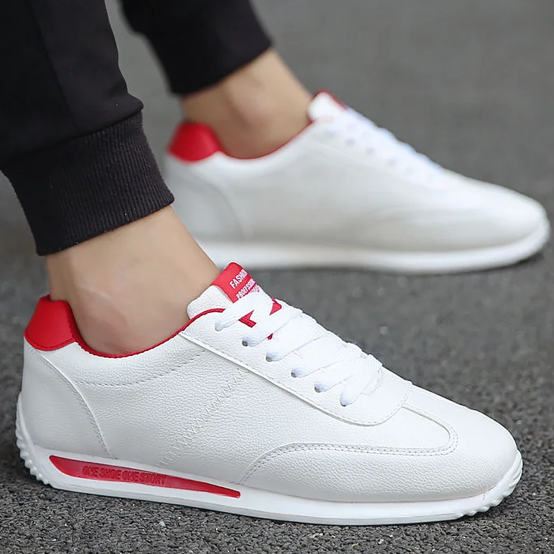 Fashion Chinese Leather Sneakers Men White Casual Shoes Unisex