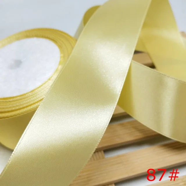 HL 5 meters 15/20/25/40/50mm  Solid Color Satin Ribbons Wedding Decorative Gift Box Wrapping Belt DIY Crafts 87