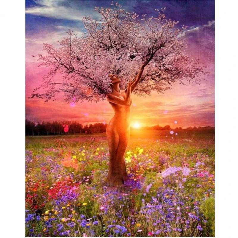 

Painting By Numbers Scenery DIY Pictures By Numbers Tree Landscape Kit Drawing Canvas Hand Painted Oil Paintings Home Decor Gift