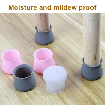

16 Pcs Silicone Furniture Leg Protection Cover Table Feet Pad Floor Protector for Home C44