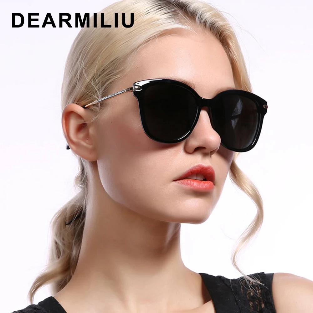 Женские поляризационные солнцезащитные очки DEARMILIU для вождения кошачий глаз в