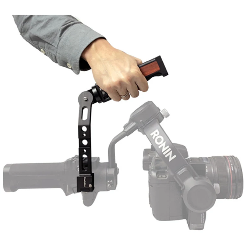 DSLR Camera Stabilizer Ronin S Handle Grip Handgrip for DJI RoninS can Adjust 180 Degree with Cold Shoe Monitor Video Light Mic