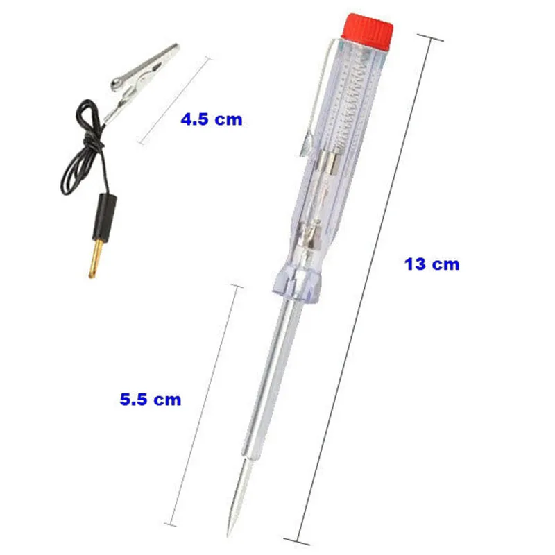 

High Quality 6/12/24V Car Voltage Circuit Tester System Long Probe Continuity Test Light Pen Durable And Practical