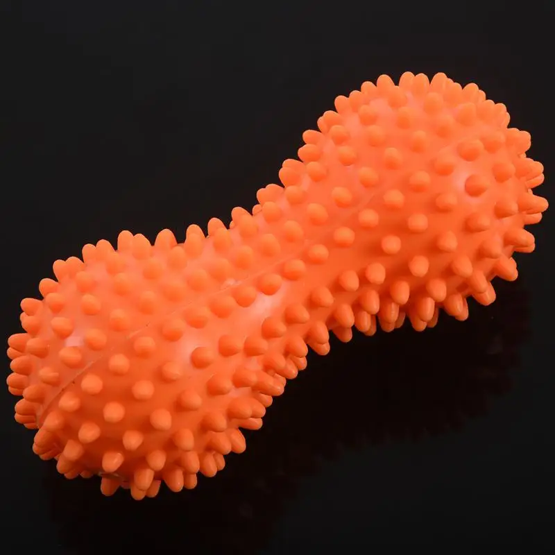NEW-Peanut Shape Spiky Massage Ball PVC Foot Trigger Point Stress Relief Massager, green
