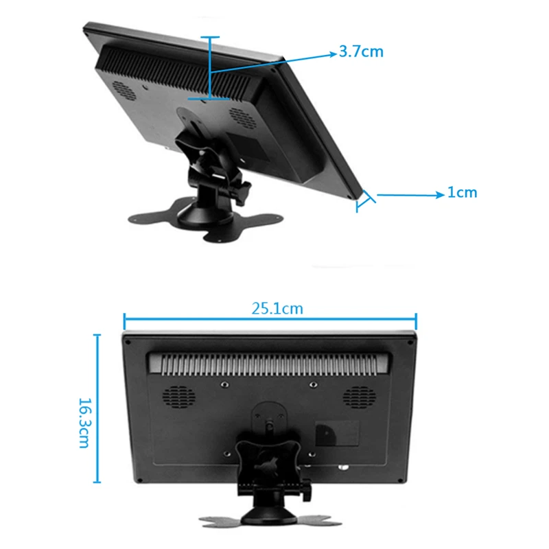 Портативный монитор 10 1 дюйма 1366x768 с VGA HDMI BNC USB входом для PS3/PS4 XBOX360 Raspberry Pi Windows 7 8