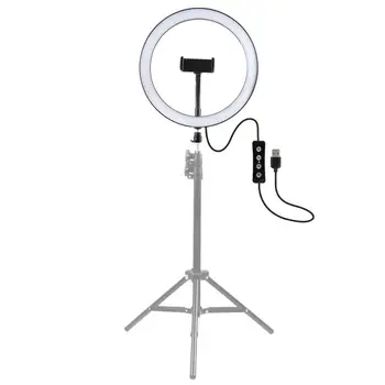 

Dimmable Cold Warm LED Studio Camera Ring Light Photo Phone Video Light Lamp Without Tripods Ring Table Fill Light For Canon