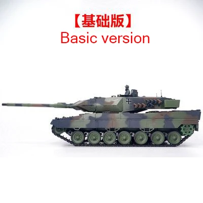 Basic version 2,4 ГГц 1/16 пропорциональный Радиоуправляемый немецкий Леопард 2A6 Радиоуправляемый Танк Ultimate Edition дымовые и звуковые металлические шестерни и треки - Цвет: Basic version