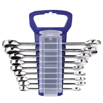 

9pcs/set 8-19mm Ratchet Wrench Universal Car Repair Wrenches Supplies Multi Tool Dual-purpose Quick Offset Spanner Sets