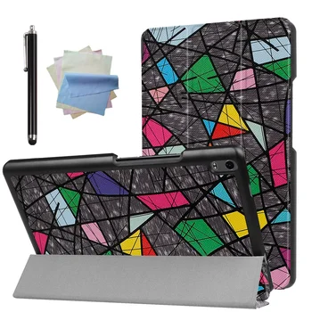 

Ultra Slim Lightweight Folio Stand Leather Case for Lenovo Tab 4 PLUS 8.0 TB-8704F TB-8704N+Touch pen