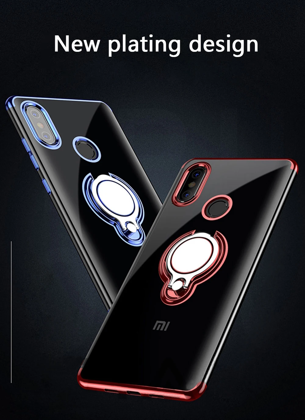 Автомобильный магнитный держатель чехол для телефона для Xiaomi Mi 8 Lite 8 SE Pro Max 3 покрытие прозрачные чехлы чехол с держателем-кольцом для пальца чехол