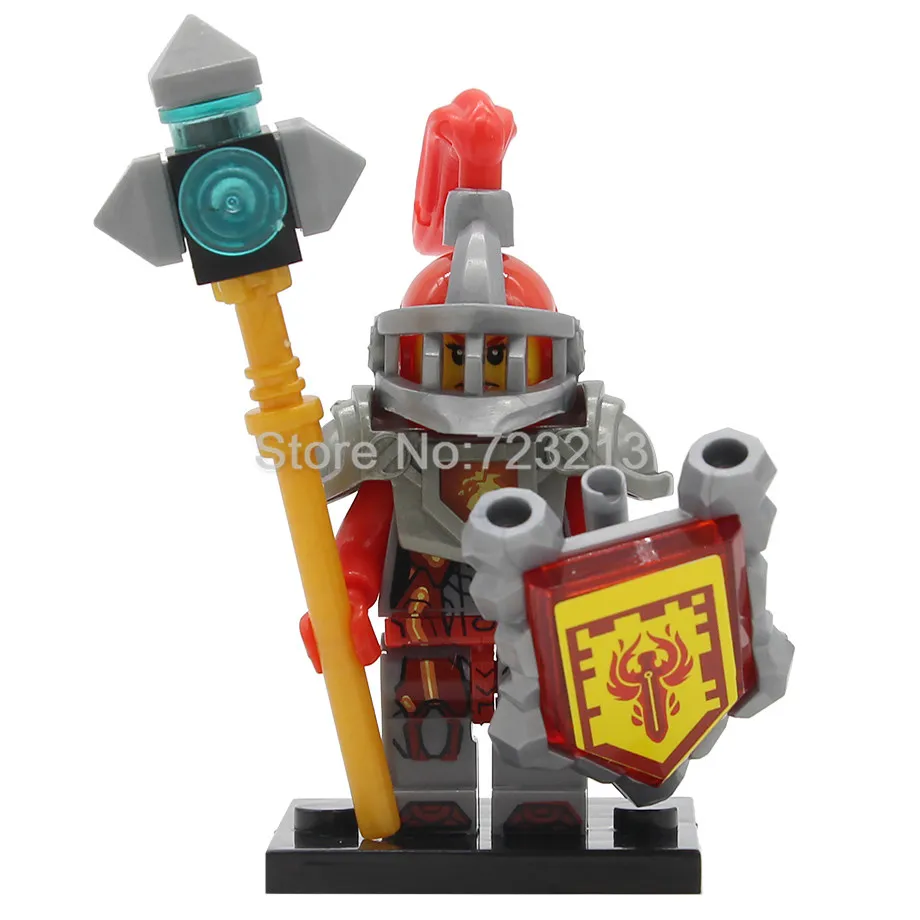 Одна совместимых Nexoed Knights замок фигурка воинов мультфильм строительные блоки наборы модели Кирпичи игрушки для детей - Цвет: B