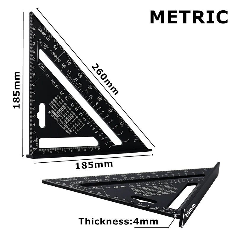 " /12" треугольная линейка угломер деревообрабатывающий митер скорость квадратная измерительная линейка для строительства измерительные Плотницкие Инструменты