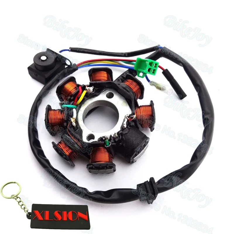 Статор зажигания Магнето катушка 8 полюсов для GY6 125cc 150cc Мопед Скутер ATV Quad багги картинг мотоцикл мотокросс