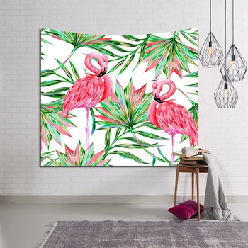 

Summer Flamingos Tapestry Wall Hanging Wall art Large tapestry Fabric Decor Blanket Yoga Shawl Mat Blankets Beach cover150x130cm
