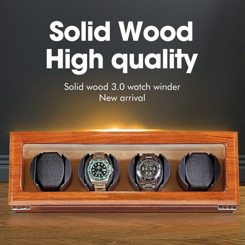 Automatic Watch Winder Watches Safe Box Quiet Japanese Mabuchi Motor Adjustable Modes Wooden Watch Storage Winding Accessories