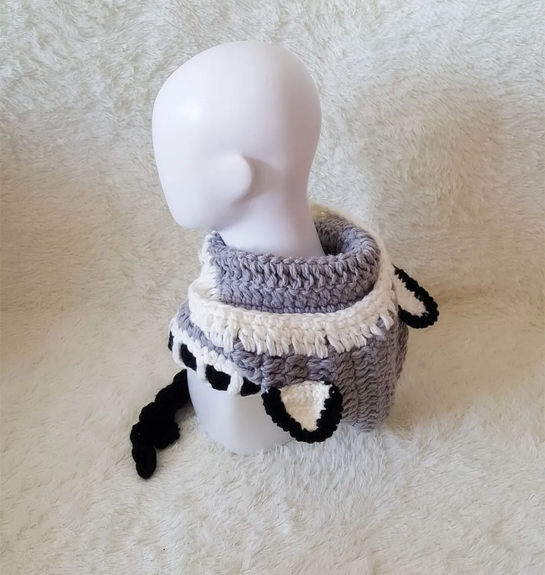 Шерстяной вязаный шарф с лисой, шаль, шапка, комплект на осень и зиму, теплая шапка для маленьких мальчиков и девочек