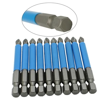 

10x Pneumatic Electric Magnetic Screwdriver Bits Hex Shank Non Slip Head Driver