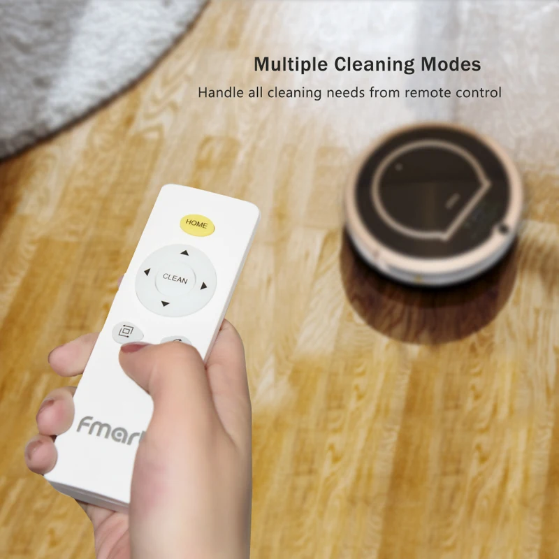 Fmart Robot Vacuum Cleaner E200 Wet and Dry Gyro Navigation Auto Recharge Multiple Sensors 4 Cleaning Modes for Home Cleaning