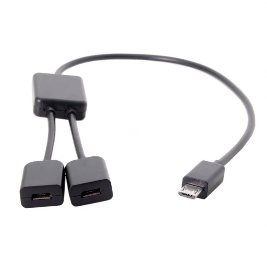 

Micro USB to Dual Ports Micro USB Female Hub Cable For Laptop PC & Mouse & Flash Disk