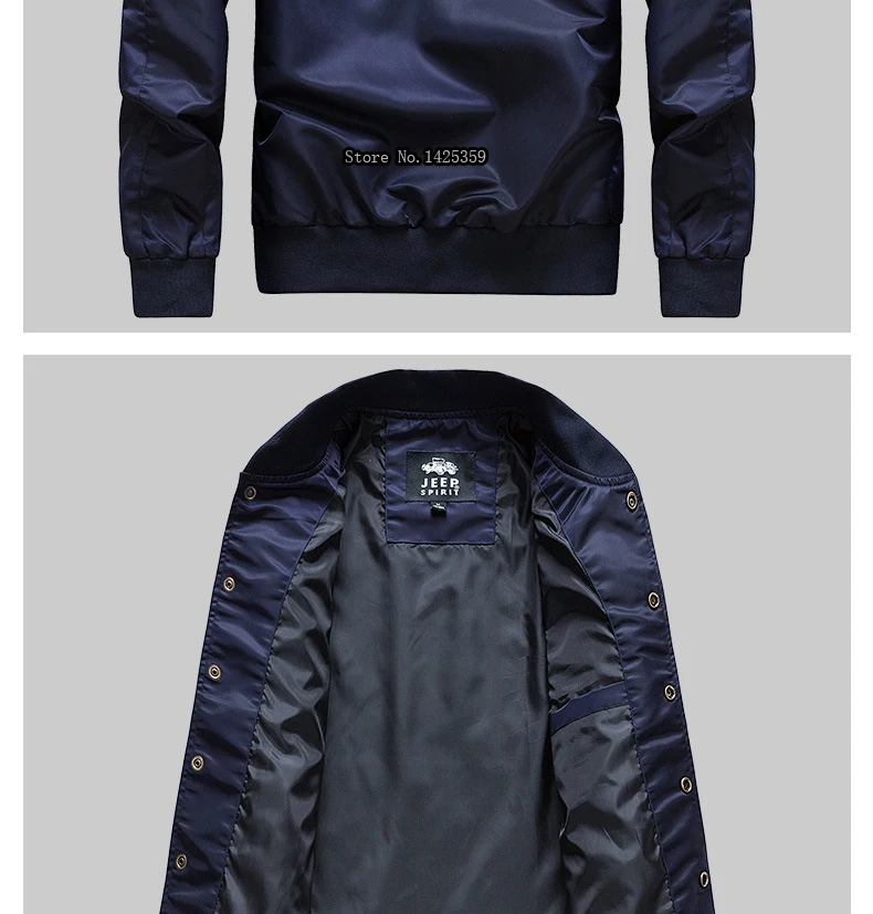 JEEP SPIRIT Новое поступление осенние куртки модная бейсбольная куртка однобортный casual Повседневная куртка-бомбер и пальто для мужчин