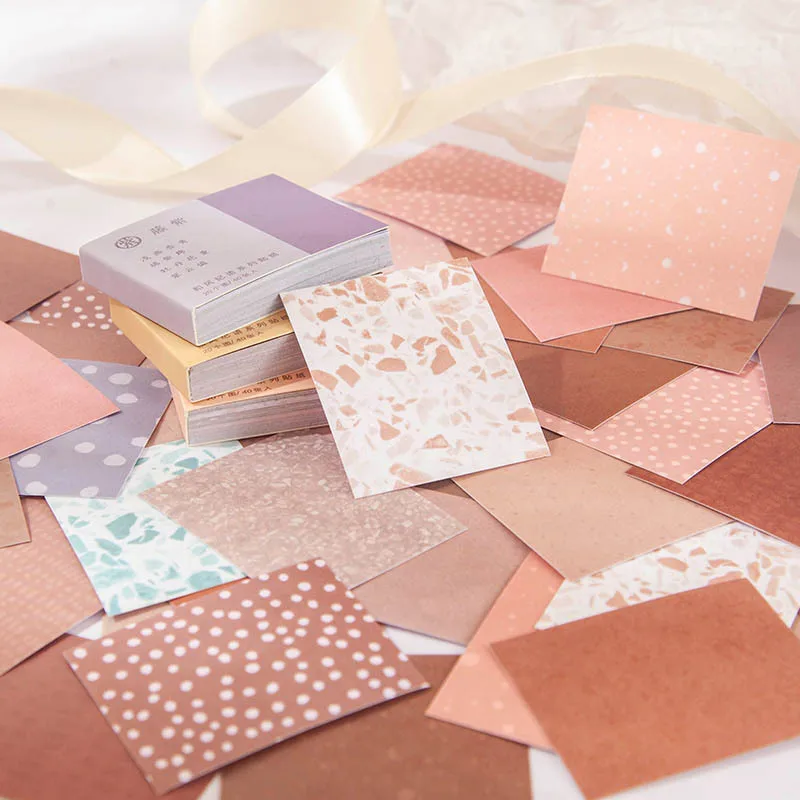 40 sheets Morandi Basic Color Material paper Decorative Retro Stickers Scrapbooking Diary Album Phone Lable Journal Planner | Канцтовары