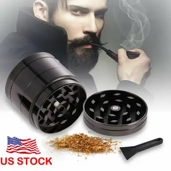 

40MM 4 Layer Zinc Alloy Glitter Solid Color Cigarette Tobacco Grinder Cylinder Hand Crank Herbal Herb Spice Crusher