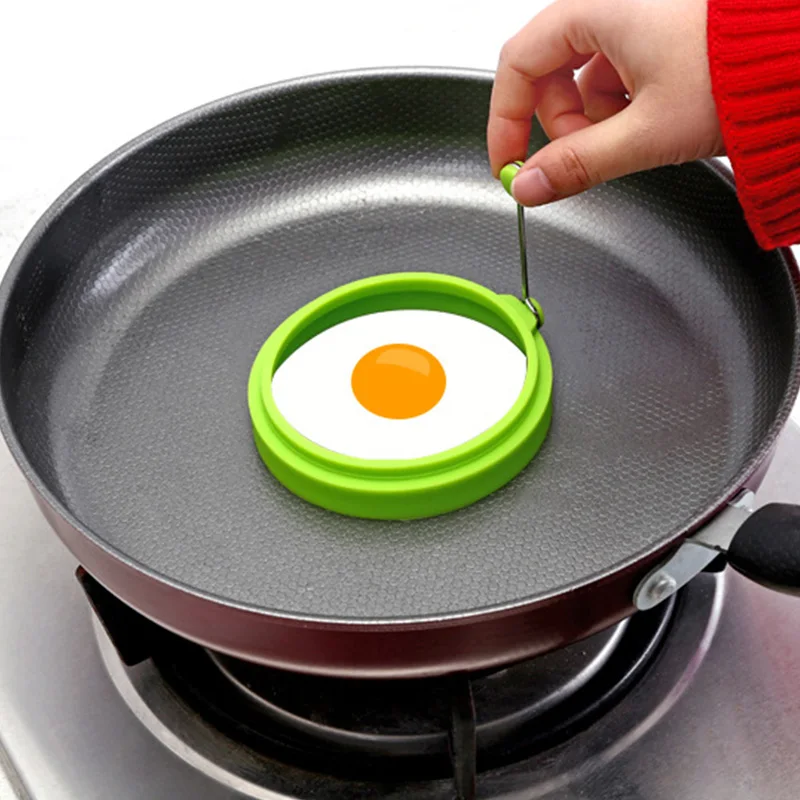 1pcs Silicone Egg Rings Round Non Stick Fried Egg Mold Pancakes Maker