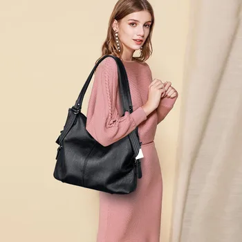 

Casual WOMEN'S Bag 2020 Autumn And Winter New Style Big Bag Hand Shoulder Diaper Bag