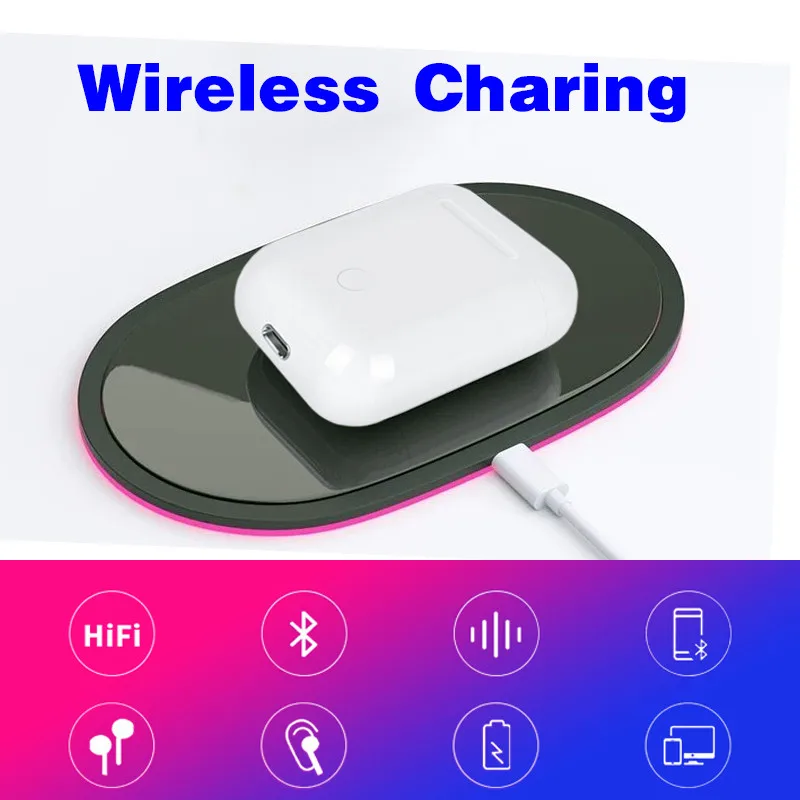 Battery Display Wireless Charging Earbuds Mini i20000 TWS Pop-ups Smart Touch Bluetooth 5.0 Earphone for Samsung Xiaomi Huawei