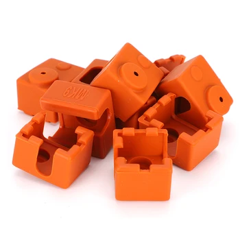 

10Pcs 3D Printer Silicone Case Brown High Temperature Resistance Heater Block Cover 280 Degrees for V6