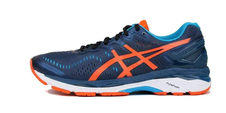 Оригинальное новое поступление ASICS GEL-KAYANO 23 Мужская стабильность кроссовки Уличная обувь для занятий спортом на открытом воздухе GQ - Цвет: blue orange