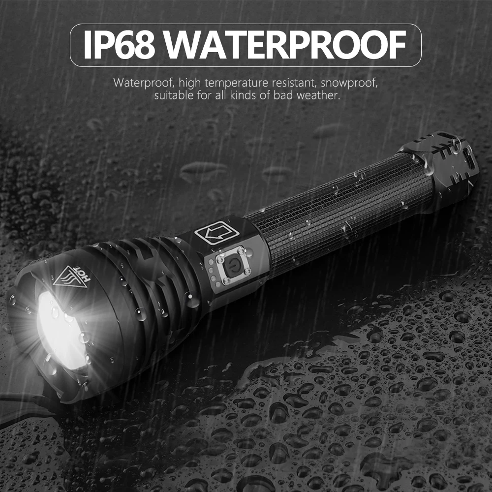 Самый мощный светодиодный фонарик XHP90 XHP70.2 USB лампа перезаряжаемый тактический