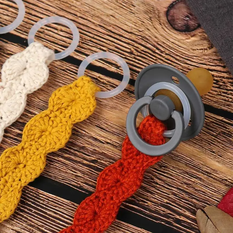 Handmade Pacifier Clips Chain Dummy Clip Pacifier Holder Clasps Nipple Soother Chain For Infant Baby Feeding
