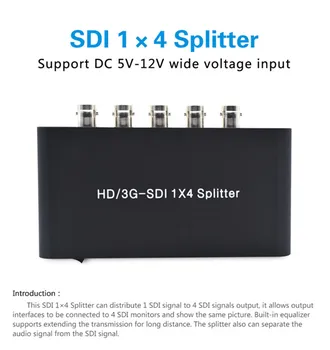

HD/3G SDI Splitter 1x4 Multimedia Split Extender Full HD 1080P SDI 4 Ports Splitter SD-HD 3G-SDI for TV SDI Camera