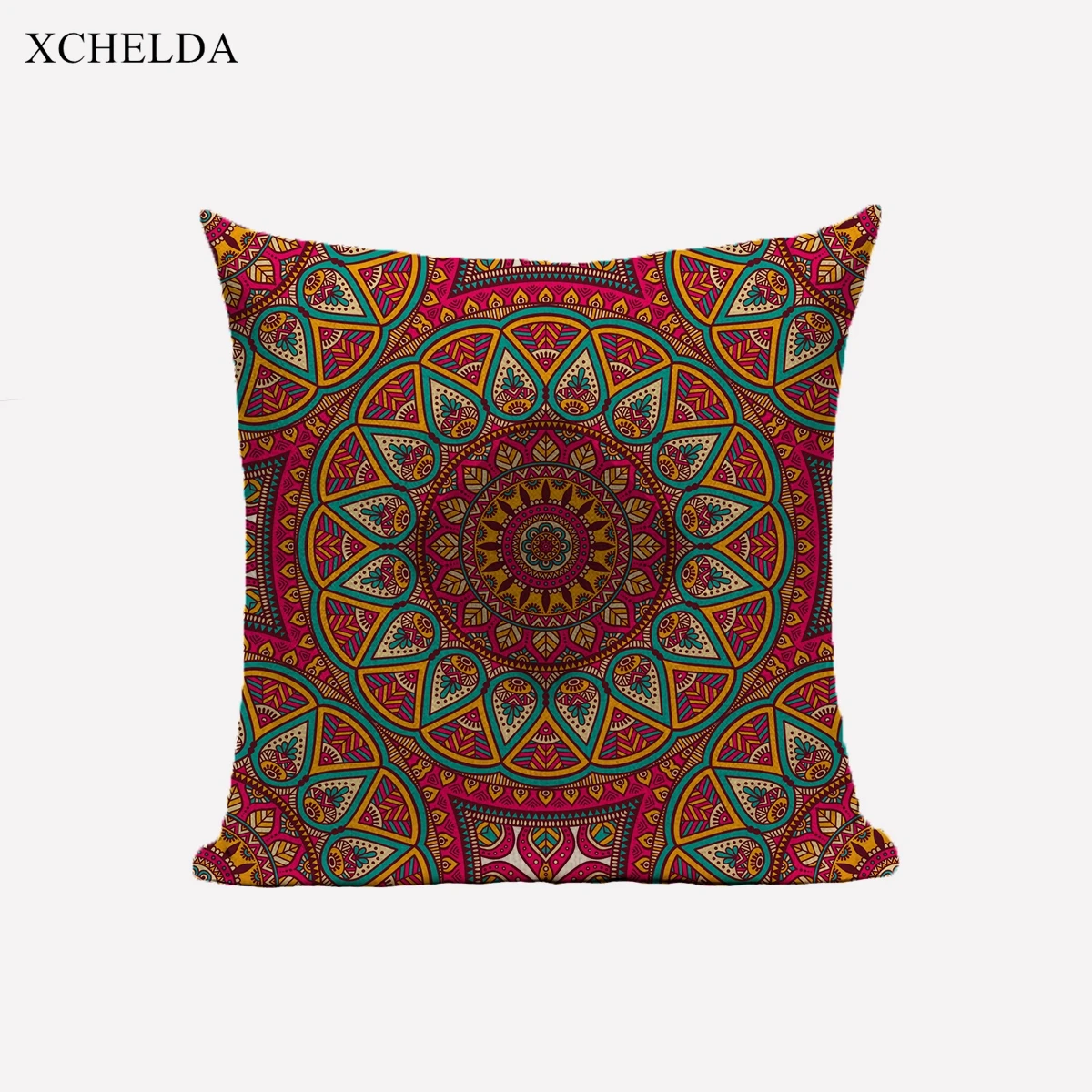 Boho Style Decorative Sofa Cushions Cover Home Decor Custom Pillowcase Mandala 45*45 40X40 Linen Couch Throw Pillow Case