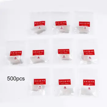 

500pcs Pro False Nails Tips Transparent Square Head Full Cover DIY Design Manicure Tips