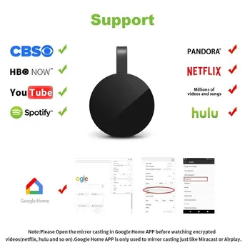 

TV Stick for Netflix YouTube 2.4hz anycast display for Android tv Miracast 1080P HDMI Display Dongle vs Mirascreen anycast