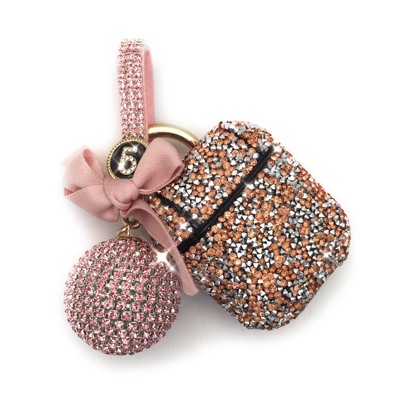 

Luxury Diamond Decorative Case For Apple Airpods Earphone Keychain Protective Cover Skin For Apple Airpods 1 2 Women Gifts