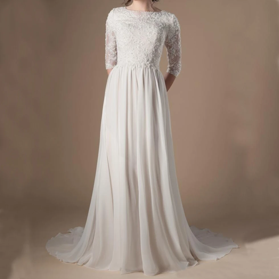 informal wedding dresses with sleeves