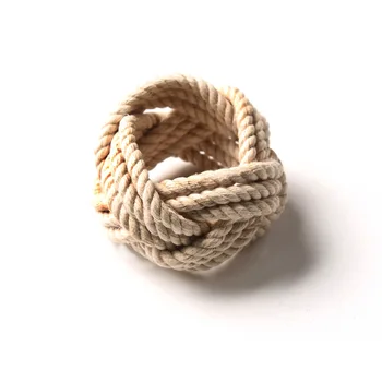 

Model Room Natural Jute Napkin Ring Rope Woven Napkin Buckle Linen Rope Napkin Ring