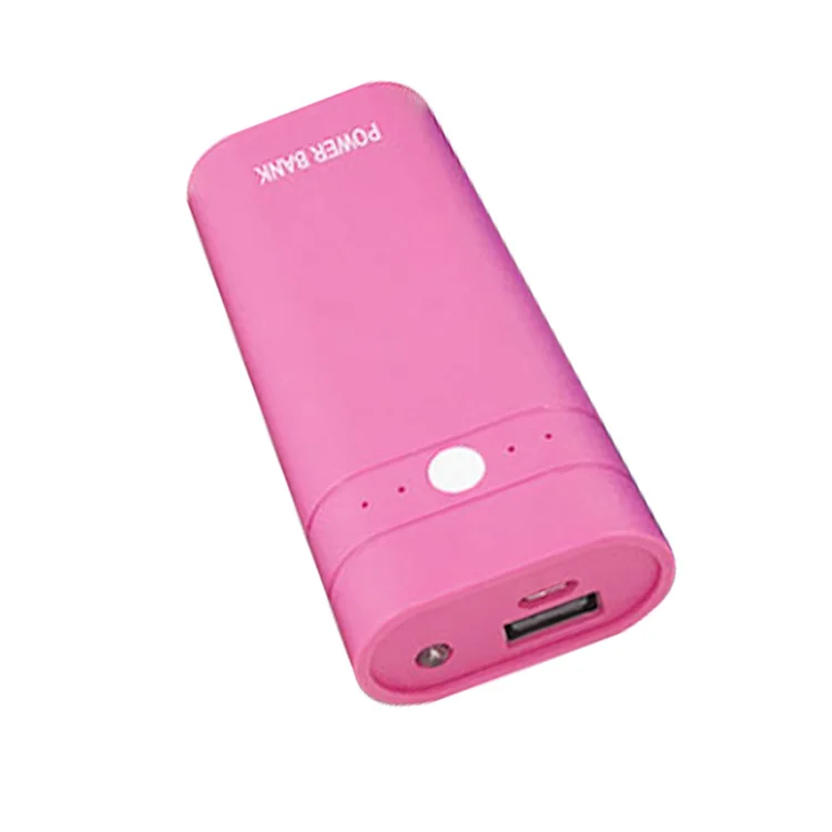 Rose No Battery Портативный USB внешний аккумулятор коробка 2*18650 зарядное устройство Внешний аккумулятор чехол коробка DIY комплект для samsung huawei Xiaomi всех смартфонов - Цвет: Rose No Battery