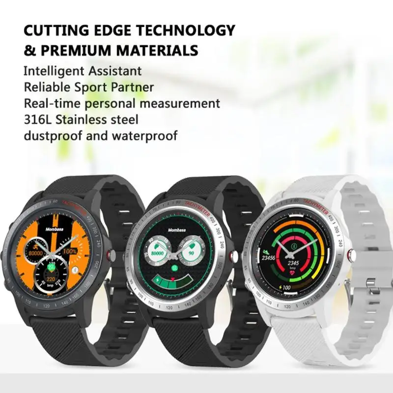 S22 Dual Bluetooth Smartwatch сердечного ритма IP67 водонепроницаемые спортивные Смарт-часы