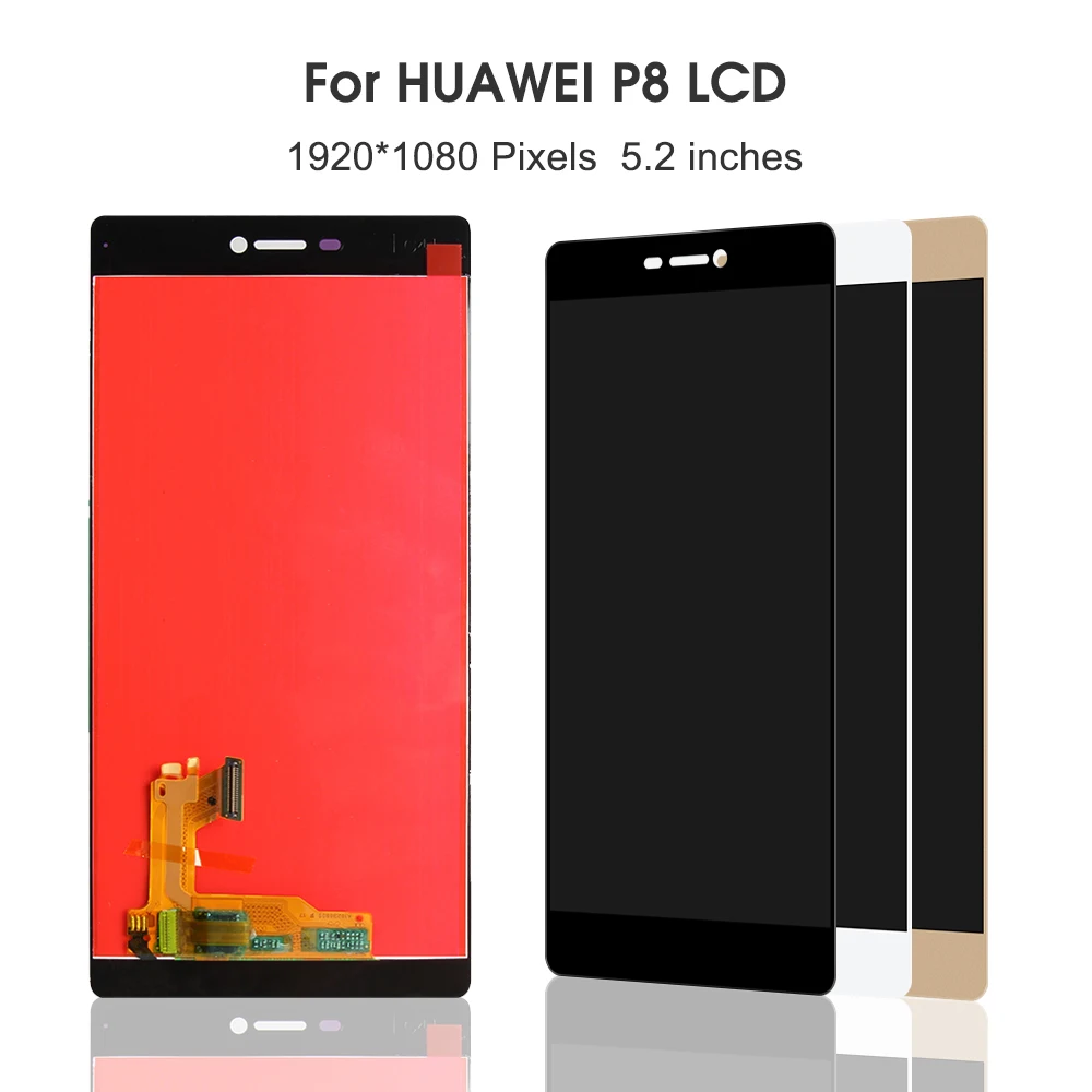 P8 ЖК-дисплей для HUAWEI P8 дисплей сенсорный экран Замена с рамкой для HUAWEI P8 ЖК-дисплей GRA L09 gra-l09 gra-ul10