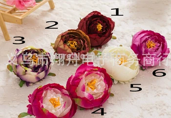 

100Pcs Dia 10cm Artificial Fabric Silk Peony Flower Head For Wedding Decoration Arch Flower Arrangement DIY Material Supplies