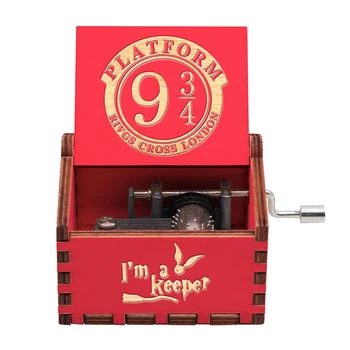 

Drop Shopping Wooden Carved Music Box Hand-cranked Musical Box Potter Theme Music Box Birthday Gift Christmas Gift Box Gift